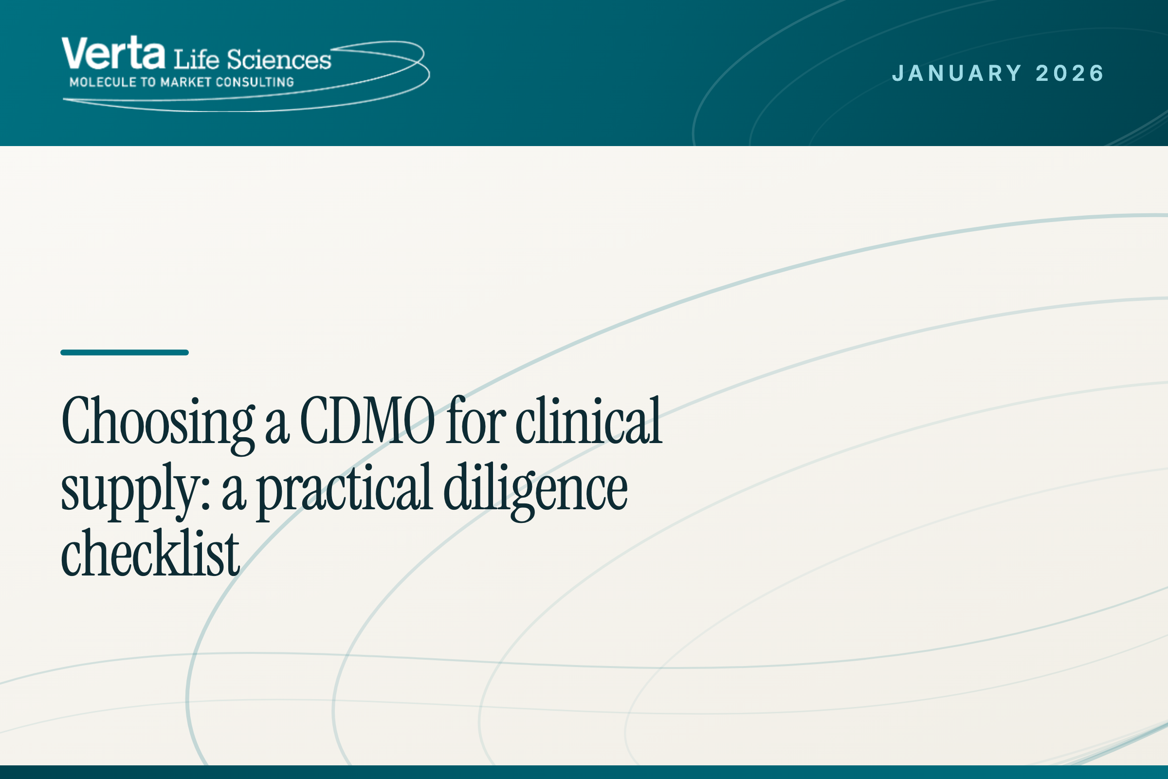 Choosing a CDMO for clinical supply: a practical diligence checklist