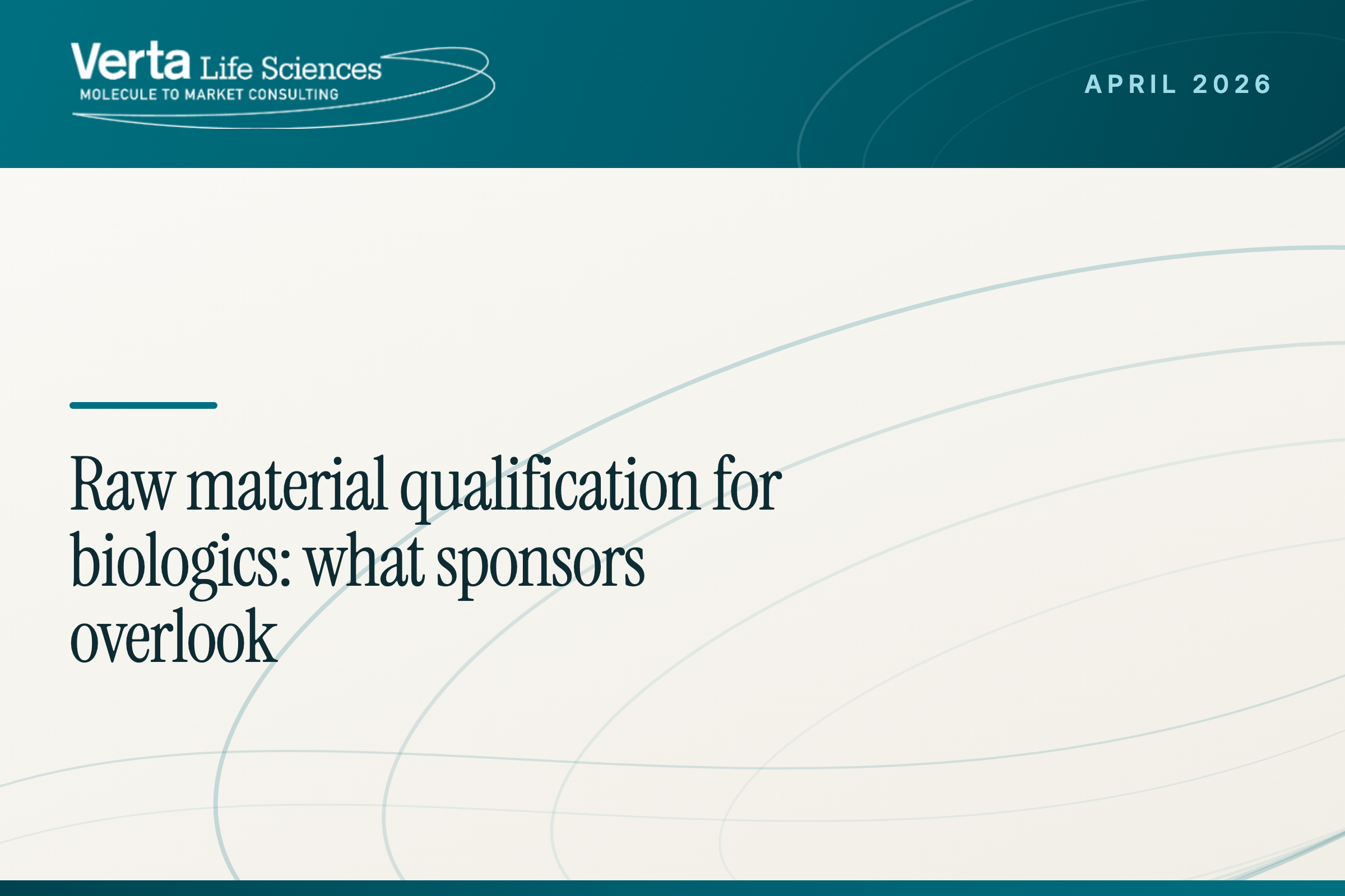 Raw material qualification for biologics: what sponsors overlook